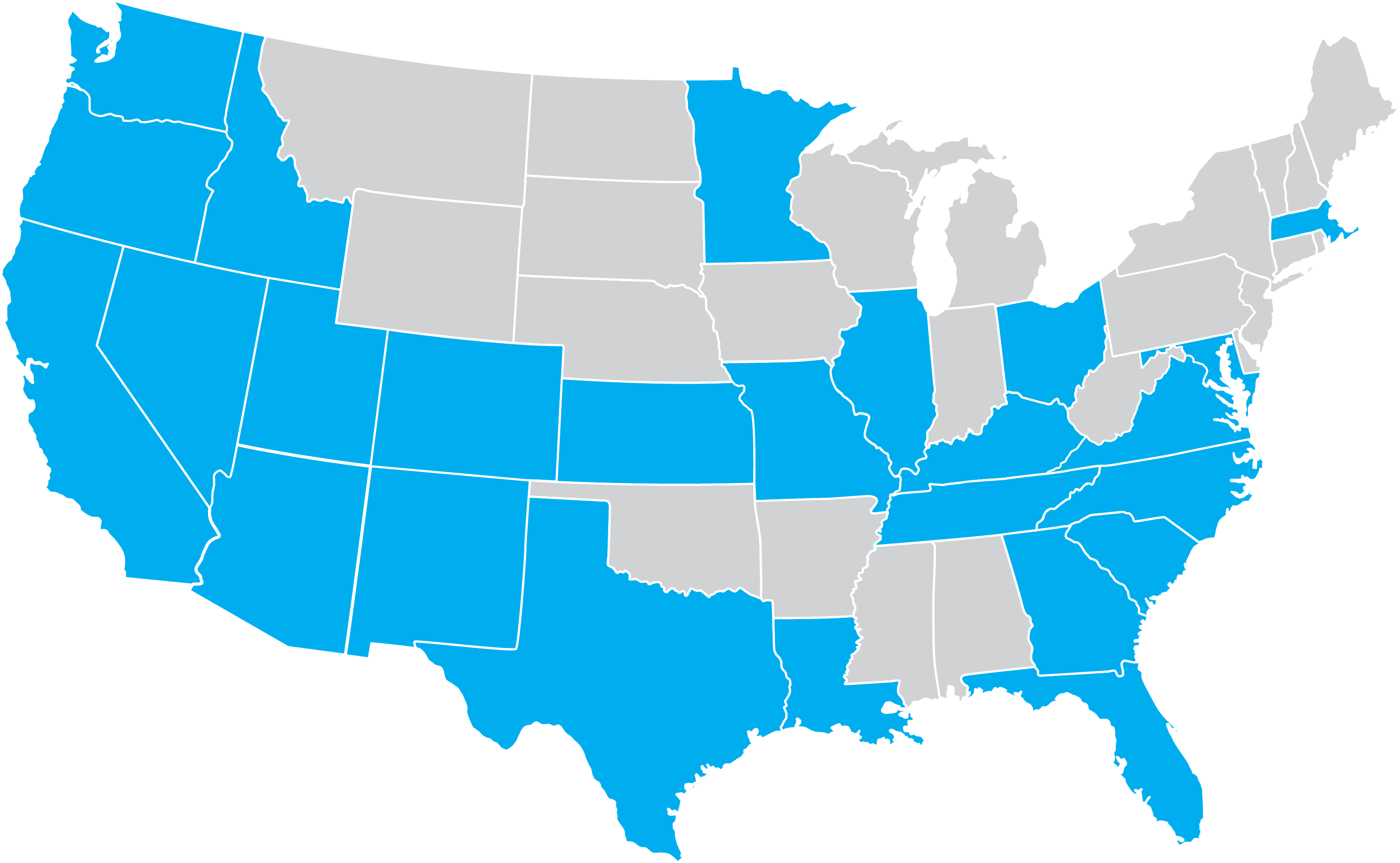 Map of PDS-supported states.